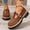 Brown, variant on Women's T-Strap Platform Loafers, Trendy Suede Slip On Shoes with Adjustable Buckle, Comfortable Lug Sole Low Heel Pumps, Plus Size Available for Wide Feet, Fashionable Casual Dress Shoes
