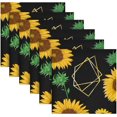 thumbnail image 6 of GZHJMY Sunflower Cloth Napkins Set of 6, Reusable Washable Polyester Dinner Napkins for Family, Restaurant, Wedding, Party Decor 20 x 20 Inch, 6 of 7