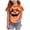Orange, variant on KPOPLK Girls Halloween T Shirt Cute Tie Dye Graphic Short Sleeve Crew Neck Kids Fall Party Top Size 6-7 Years,Light Green