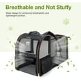 thumbnail image 3 of Large Cat Backpack Carrier Expandable Pet Carrier Backpack for Small Dogs Medium Cats Fit Up to 18 Lbs, Dog Backpack Carrier, Foldable Puppy Backpack Carrier for Travel, Hiking,Grey, 3 of 8