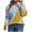 Yellow, variant on IROINNID Womens Sweater Round Neckline Pullover Sweater Color Block Loose Mid-Length Long Sleeve Matching Sweater