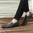 thumbnail image 6 of Men's Casual Loafers Slip On Leather Shoes Comfortable Lightweight Driving Shoes Male Moccasins Classic Penny Loafer Flats Boat Shoes Outdoor Walking Shoes, 6 of 14
