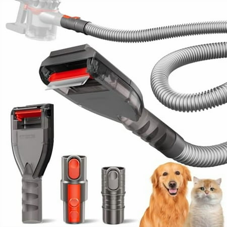Dog Hair Vacuum Attachment Compatible with Dyson Vacuums, Dog Shedding Groom Tool Brush, Pet Grooming Kit for Dyson V7 V8 V10 V11 V12 V15 DC41 DC65 UP13 Cordless Stick Upright Vacuum Cleaners