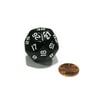 Koplow Games Triantakohedron D30 30 Sided 33mm Jumbo RPG Gaming Dice - Black w White Number #06006