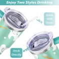 thumbnail image 5 of 40oz You Can't Have Anymore Food Brush Teeth Stainless Steel Flip Straw Tumbler Spill Proof Travel Cup Double Wall Vacuum Insulated Coffee Mug with Handle, 5 of 6