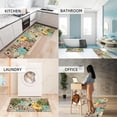thumbnail image 5 of Boho Floral Kitchen Rugs Set of 2 Colorful Flower Anti Fatigue Non-Slip Kitchen Floor Mats Comfort Bohemian Mat Waterproof Farmhouse Sink Laundry PVC Rug (17.3 x 28 Inch+17.3 x 47 Inch), 5 of 6