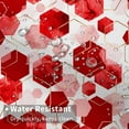 thumbnail image 4 of Red Shower Curtain, Red White Abstract Geometric Modern Grid Pattern Minimalist Bath Curtains Waterproof Fabric with Hooks for Home Decor, 72Wx72H, 4 of 6