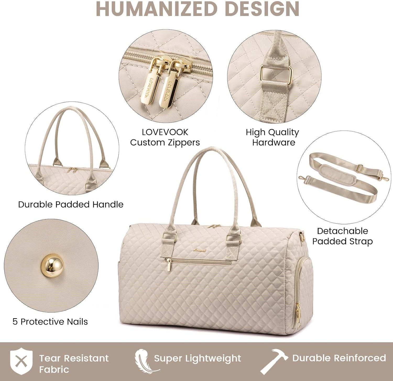 Travel Duffle Bag, Weekender Bag for Women with Toiletry Bag, Carry on Overnight Bag with Shoe Compartment, Gym Duffel Bag with Wet Pocket, Mommy Hospital Bags for Labor and Delivery