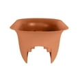 thumbnail image 4 of Bloem Modica Deck Rail Planter 26 x 8.75 Plastic Round Terracotta, 4 of 6