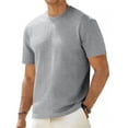 thumbnail image 5 of Mens Shirts Big and Tall,Mens T-Shirts Short Sleeve Crew Neck Shirt Casual Textured Pullover Tees, 5 of 6