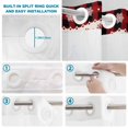 thumbnail image 3 of No Hook Shower Curtain with Built-in Rings-Farmhouse Christmas Washable Waterproof Fabric Bathroom Curtains for Hotel, 60 X 72 Inch Long, Rustic Plaid Christmas Tree Snowflakes Red Green Black, 3 of 9