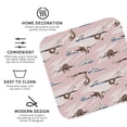 thumbnail image 3 of Honeii Cloud Sloth print Leather Coaster Set of 4, ideal for safeguarding your furniture from drinks spills and effortless cleanup-Square, 3 of 6