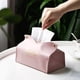 thumbnail image 3 of Funda de piel para caja de pañuelos, soporte triangular plegable para caja de pañuelos, caja de almacenamiento decorativa moderna para sala de estar, dormitorio, coche, oficina, ideas de regalo Wmkox8yii hjk6484, 3 of 4