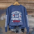 thumbnail image 2 of WEAIXIMIUNG Chandails en Molleton pour Femmes Zip Up Femmes Décontracté Manches Longues Col Rond Chandails en Molleton Football Graphique Imprimé Pull Léger Chandails en Molleton Blouse Top, 2 of 4