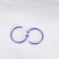 thumbnail image 3 of 2 pcs Unisex Surgical Titanium Steel Open Nose Ring Nose Piercing Stud 10mm (Purple), 3 of 8