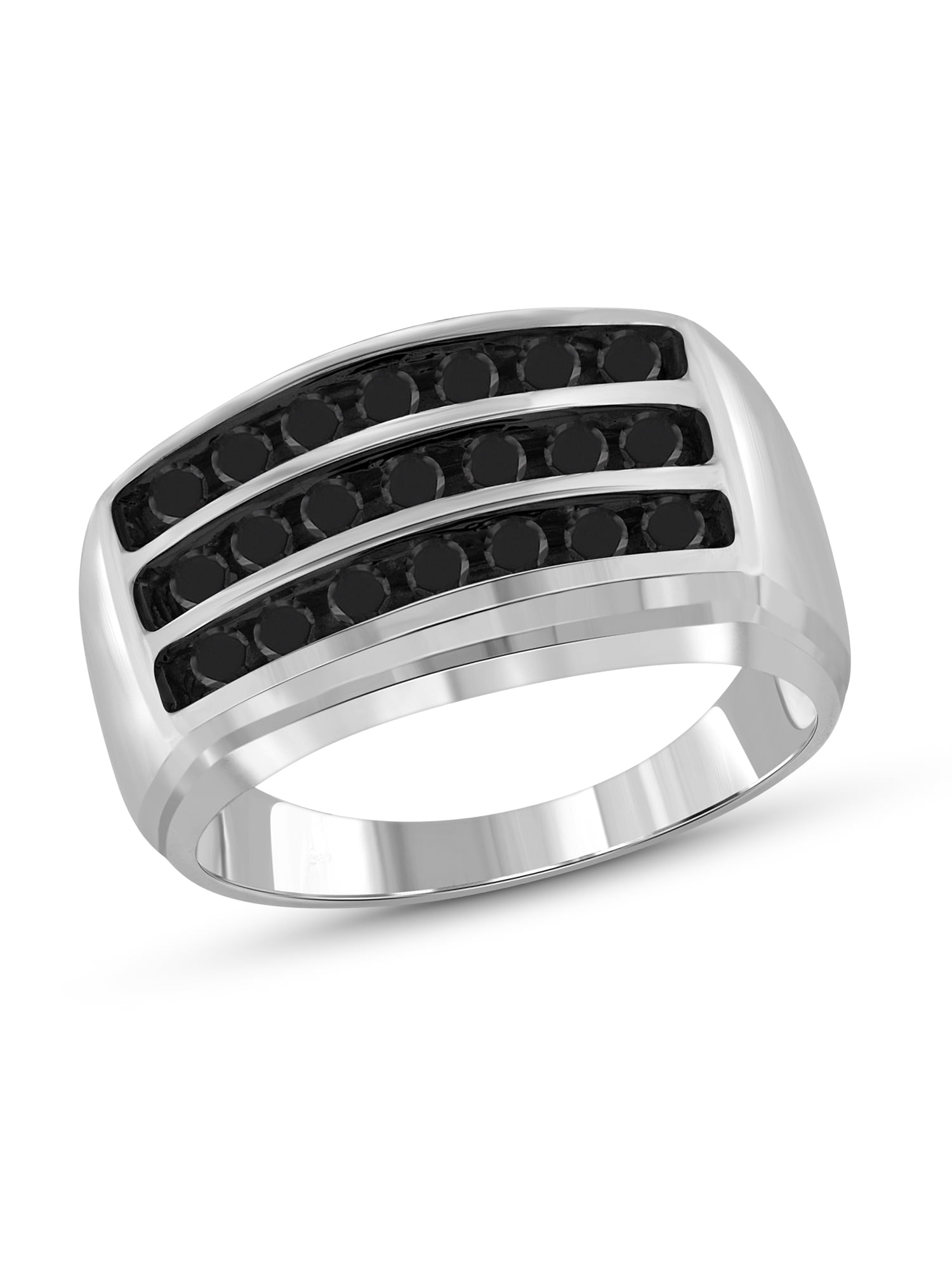Black Diamond Rings for Men 1CTTW Genuine Black Diamond Ring for