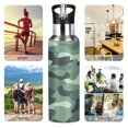thumbnail image 7 of Yayeee 33oz Double Wall Stainless Steel Water Bottle with Flip Straw, Forest Camouflage Pattern, 7 of 7