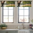 thumbnail image 4 of LALILO Kitchen Curtain Valance Dawn Lake River Lake Tree Rod Pocket Window Curtain 52"x 18" Set of 2, 4 of 7