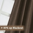 thumbnail image 6 of PrimeBeau Thermal Insulated Solid Color Blackout Patio Curtains,Textured Rich Linen Energy Smart Ring Top Sliding Door Curtain for Large Window, W100 x L96 inch - Cocoa Brown, 6 of 7