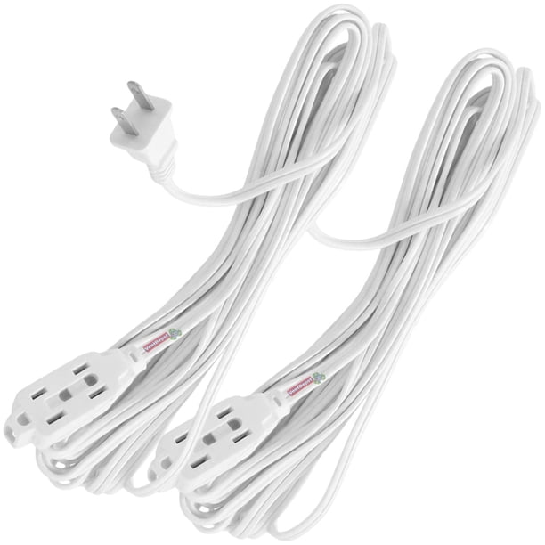 Cables Multicontacto Interiores VoltReach06 2Pzas 2x6m 16 AWG 3 Contactos 127V 7A ABS/Cobre Blanco.