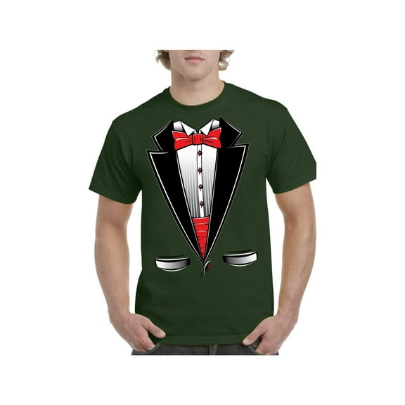 Men's T-Shirt Short Sleeve - Tuxedo Prom Costume