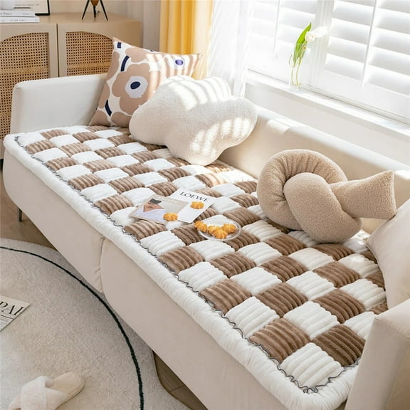 Eurhowing Pet Sofa Cover, Extra Thick Non-Slip Dog Couch Cover, Pet Mats Slipcover Furniture Protector, Coffee, 28"x60"