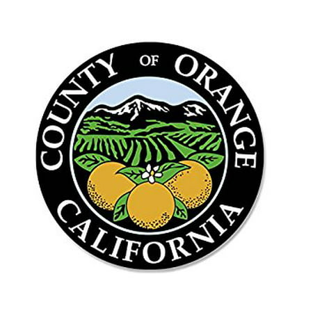 ROUND Orange COUNTY California Seal Sticker Decal (the OC ca logo) Size: 4 x 4