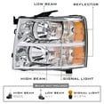 thumbnail image 4 of PIT66 Headlight Lamp Amber Corner Chrome Housing Fit For 07-14 Chevy Silverado LH Side, 4 of 10
