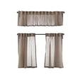 thumbnail image 6 of 3S Brother's Sheer Curtains Kitchen Valance Set of 3 Hanging Rod Pocket Window Valance Treatments Decorative Valances Tiers Café Curtains ( Beige 50"x14"Valance - 24"x40"Tiers), 6 of 6