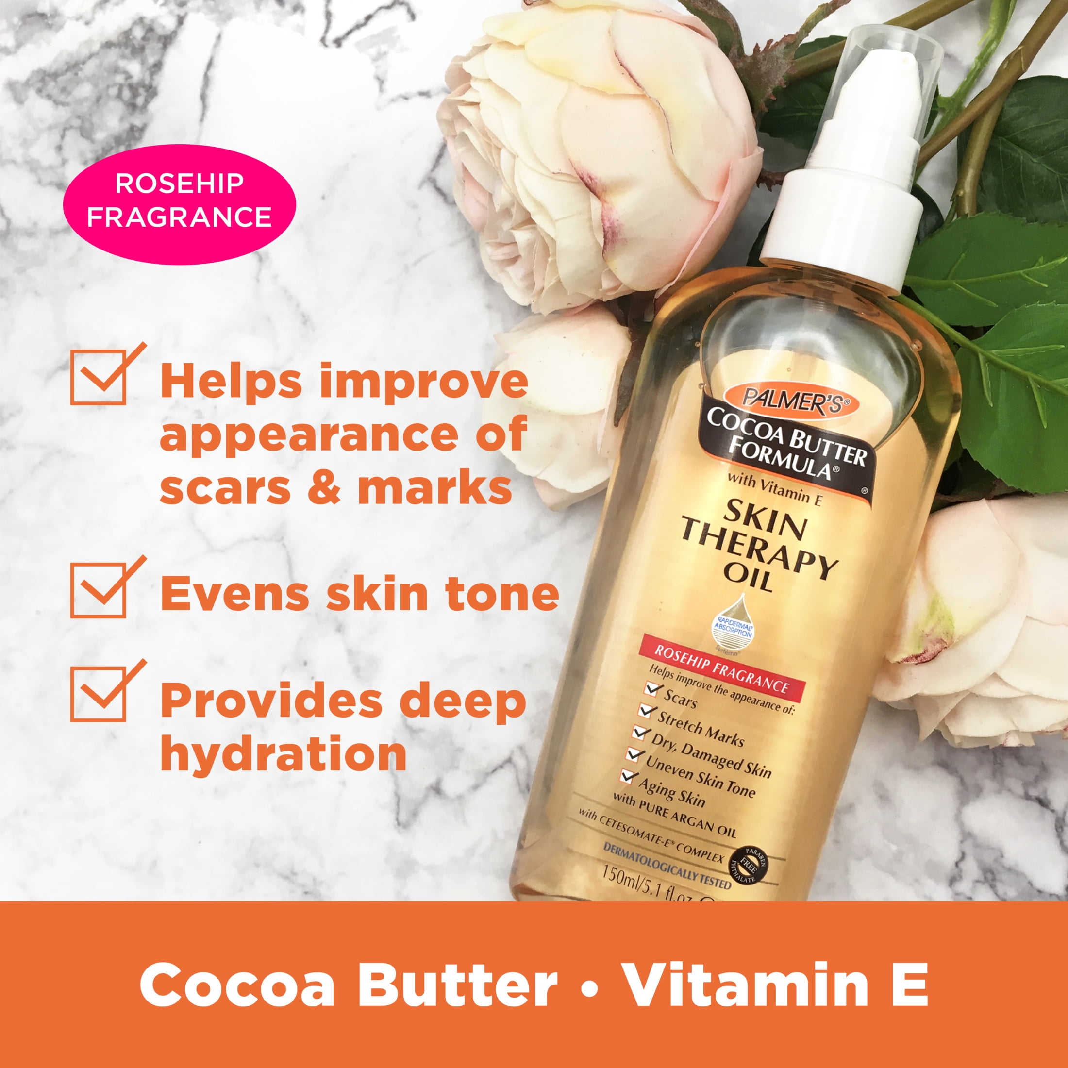 Palmers Cocoa Butter Skin Therapy Oil Rose - 2 Fl Oz : Target
