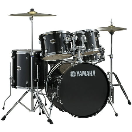 Yamaha GM2F56BLG Gigmaker Standard 5-Piece Drum Set with Hardware, Black Glitter