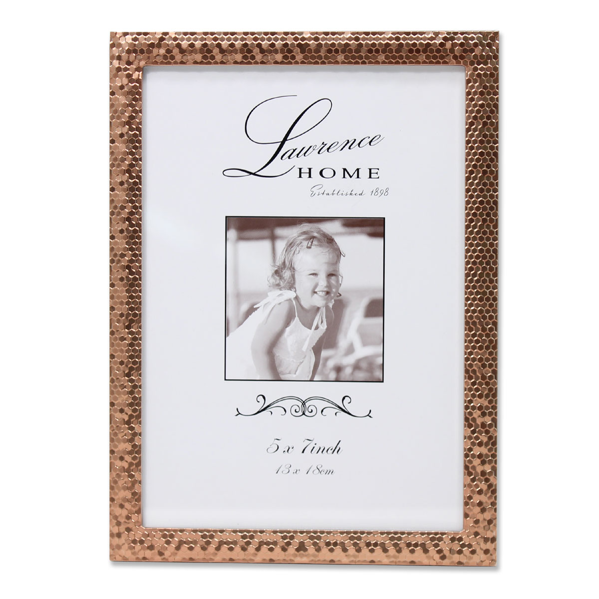 5x7 Rose Gold Shimmer Metal Picture Frame