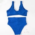 thumbnail image 4 of Women's Plus Size Swimsuits, Womens High Waisted Bikini Set Tie Knot High Rise Push Up Two Piece Swimsuits Oversized Bathing Suits L-4XL Quick Dry Bathing Suits Woman Clearance, 4 of 4