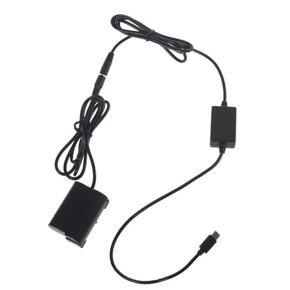 for D500 D600 D610 D750 D780 ,Power Adapter Type-C Cable to EN-EL15 Dummy Battery