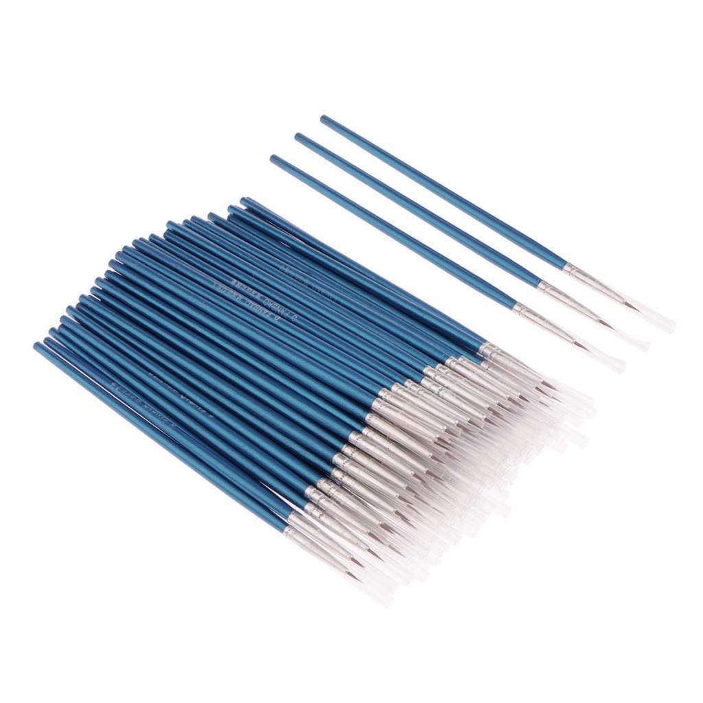 Yunhgft 100Pack Nylon Hair Round Tip Brush, Watercolor Brush Set For Acrylic Watercolor S