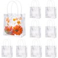 thumbnail image 1 of 50 piezas Bolsa de Plástico de PVC Transparente, Bolsas de Plástico de PVC Transparente con Asa, Bolsas de Compras Reutilizables para Compras, Cumpleaños, Boda, Favores de Fiesta, 1 of 4