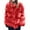 Red, variant on Herrnalise Women's Faux Fur Coat Shearling Fluffy Fuzzy Shaggy Hood Sherpa-Lined Fleece Jacket Pink,L