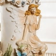 thumbnail image 5 of 32.68'' Greek Column Angel Statue - Display Plant Stand,Roman Style Decor - Indoor/Outdoor Display Pedestal,for Garden Patio Yard,White+Pink, 5 of 8