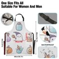 thumbnail image 3 of Yayeee Chief Kitchen Apron with Pockets for Cooking Water Resistant Unisex Adjustable Neck Strap, White Halloween Ghost, 3 of 7