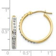 thumbnail image 2 of 14k Yellow Gold Polished Diamond Round Hinged Hoop Earrings Measures 21x3mm Wide - Hoop Earring for Women, 2 of 2