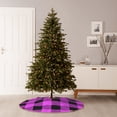 thumbnail image 7 of Daiia Purple Black Buffalo Plaid Drawing Merry Christmas Tree Skirt , Xmas Large Lace-up Tree Skirt, Santa Snowflakes Rustic Home Decorations New Year Party Farmhouse Decor-36", 7 of 7