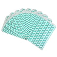 thumbnail image 3 of 50 Qty 6" x 9" Decorative Flat Paper Gift Bags - Teal Blue Chevron Pattern on White Kraft Bags - for Sales/Treats/Parties Cookies/Gifts - N'icePackaging, 3 of 8