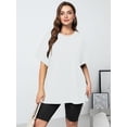 thumbnail image 2 of Women Plus Szie Workout T Shirts Athletic Plus Size Tops Ivory 3X Summer Trendy Clothes 2025 Short Sleeve Fashion Spring Tee, 2 of 7