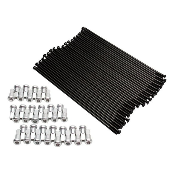 Tusk Motorcycle Spoke Kit - Front 21" Black Spoke/Silver Nipple For KTM 500 EXC 2012-2016