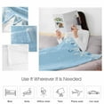 thumbnail image 4 of Christmas Snowman Throw Flannel Blanket 50x60In Winter Blue White Snowflakes Super Soft Cozy Bed Blanket, Lightweight Plush Fuzzy Bed Throw for Bedroom Sofa Couch Living Room, 4 of 4