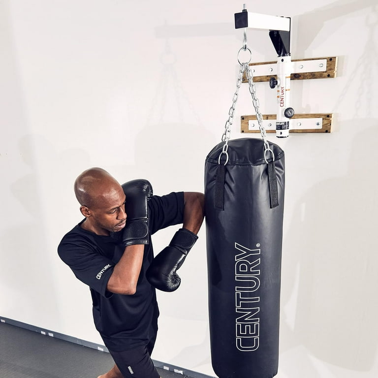 Century White Steel Wall Mount Heavy Bag Hanger for up to 100 lb Heavy Bags for Boxing Martial Arts and Home Gym Workouts