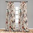 thumbnail image 4 of Ambesonne Birds and Nature Curtains 2 Panel Set, Spring Wingy Art, Pair of - 28" x 84", Blush Laurel Green White, 4 of 4