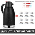thumbnail image 3 of SSAWcasa Thermal Coffee Carafe 68oz Double Wall Vacuum Coffee Thermos Stainless Steel Insulated Airpot Thermal Pot Flask 12 Hour Heat Retention/24 Hour Cold Retention(Spotted Black), 3 of 7