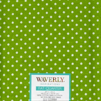 Waverly Inspirations Cotton 18" x 21"  Quarter Medium Grass Dot Print Fabric, 1 Each
