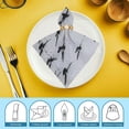 thumbnail image 6 of Werpe Birds Wall Building Polyester Cloth Napkins Gift Party Dinner Decoration Washable - Set of 6 4 PCS, 6 of 7